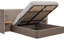 Goossens gestoffeerd bedframe burano storage bruin kunstleer - 8252935-goossens-burano-storage-bedframe-kunstleer-03