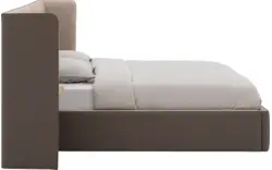 Goossens gestoffeerd bedframe burano storage bruin kunstleer - 8252935-goossens-burano-storage-bedframe-kunstleer-01