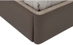 Goossens gestoffeerd bedframe burano storage bruin kunstleer - 8252935-goossens-burano-storage-bedframe-kunstleer-01