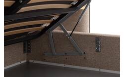 Goossens gestoffeerd bedframe burano storage bruin kunstleer - 8252935-goossens-burano-storage-bedframe-kunstleer-01