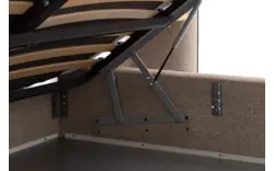 Goossens gestoffeerd bedframe burano storage bruin kunstleer - 8252935-goossens-burano-storage-bedframe-kunstleer-01