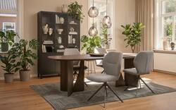 Goossens eettafel slim bruin eiken - 8252123-goossens-slim-eettafel-eiken-bruin-01