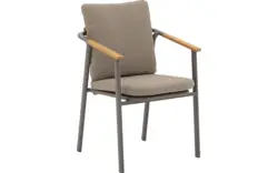 Goossens tuinstoel viesta bruin buitenstof - 8252951-goossens-viesta-tuinstoelen-buitenstof-01