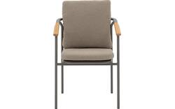Goossens tuinstoel viesta bruin buitenstof - 8252951-goossens-viesta-tuinstoelen-buitenstof-01
