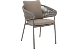 Goossens tuinstoel vasto bruin buitenstof - 8252955-goossens-vasto-tuinstoelen-buitenstof-01