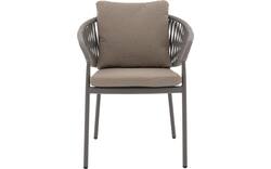 Goossens tuinstoel vasto bruin buitenstof - 8252955-goossens-vasto-tuinstoelen-buitenstof-01