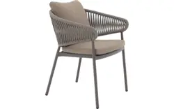 Goossens tuinstoel vasto bruin buitenstof - 8252955-goossens-vasto-tuinstoelen-buitenstof-01