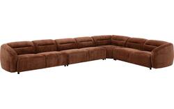 Goossens hoekbank zitra bruin stof - 8260137-gespiegeld-03