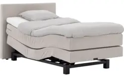 Goossens boxspring compleet flex dream 120 beige stof - 8260226-goossens-flex-dream-120-boxspring-stof