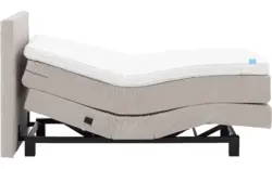 Goossens boxspring compleet flex dream 120 beige stof - 8260226-goossens-flex-dream-120-boxspring-stof