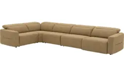Goossens hoekbank comoda geel stof - 8260255-gespiegeld-02