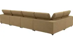 Goossens hoekbank comoda geel stof - 8260255-gespiegeld-02