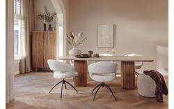 Goossens eettafel nova beige mortex - 8260325-goossens-nova-eettafel-mortex-beige-01