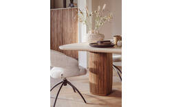 Goossens eetkamerstoel sara beige stof - 8260325-goossens-nova-eettafel-mortex-beige-06