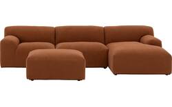 Goossens excellent loungebank sens bruin stof - 8260371-gespiegeld-02