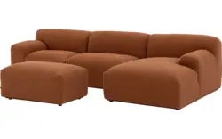 Goossens excellent loungebank sens bruin stof - 8260371-gespiegeld-02