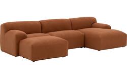 Goossens excellent loungebank sens bruin stof - 8260371-gespiegeld-02