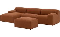 Goossens excellent loungebank sens bruin stof - 8260371-goossens-excellent-sens-bank-stof-bruin-01