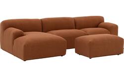 Goossens excellent loungebank sens bruin stof - 8260371-goossens-excellent-sens-bank-stof-bruin-01