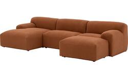 Goossens excellent loungebank sens bruin stof - 8260371-goossens-excellent-sens-bank-stof-bruin-01