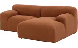 Goossens excellent loungebank sens bruin stof - 8260375-gespiegeld-02
