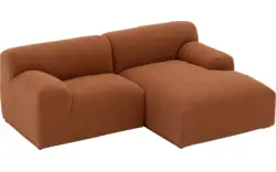Goossens excellent loungebank sens bruin stof - 8260375-gespiegeld-02