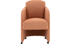 Goossens eetkamerstoel leah roze stof - 8260467-goossens-leah-eetkamerstoel-stof-roze-01