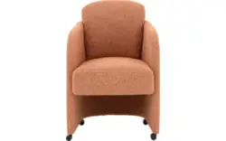 Goossens eetkamerstoel leah roze stof - 8260467-goossens-leah-eetkamerstoel-stof-roze-01