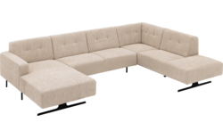 Goossens u bank ares beige stof - 8260600-goossens-ares-bank-stof-beige-01