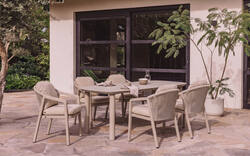 Goossens tuinstoel portofino beige buitenstof - 8260633-goossens-vernazza-tuintafels-keramiek-01