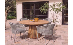 Goossens tuinstoel ravello groen buitenstof - 8252987-goossens-ravello-tuinstoelen-buitenstof-01