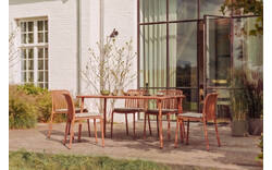 Goossens tuintafel verge oranje metaal - 8260642-goossens-verge-tuintafels-metaal-01