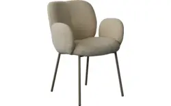 Goossens basic eetkamerstoel eller beige stof - 8260662-goossens-basic-eller-eetkamerstoel-stof-beige-01