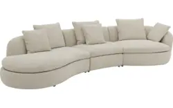 Goossens loungebank diana beige stof - 8260735-gespiegeld-02