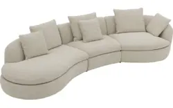 Goossens loungebank diana beige stof - 8260735-gespiegeld-02