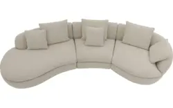 Goossens loungebank diana beige stof - 8260735-gespiegeld-02