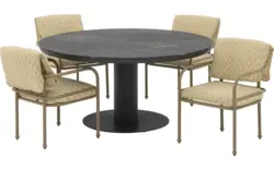Goossens tuintafel cannes zwart leefbeton - 8260772-goossens-cannes-tuintafels-leefbeton-01