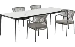Goossens tuintafel mundi wit keramiek - 8260794-goossens-mundi-eettafel-keramiek-wit-01