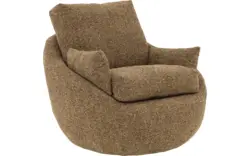 Goossens draaifauteuil luzy bruin stof - 8260806-goossens-luzy-fauteuil-stof-01