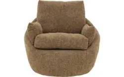 Goossens draaifauteuil luzy bruin stof - 8260806-goossens-luzy-fauteuil-stof-01