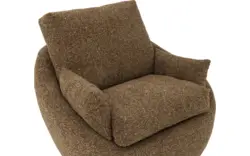 Goossens draaifauteuil luzy bruin stof - 8260806-goossens-luzy-fauteuil-stof-01