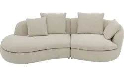 Goossens loungebank diana beige stof - 8260868-gespiegeld-13