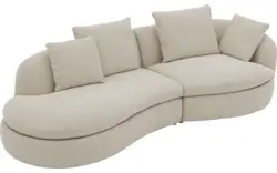 Goossens loungebank diana beige stof - 8260868-gespiegeld-13