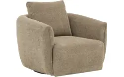 Goossens draaifauteuil fay bruin stof - 8261013-goossens-fay-fauteuil-stof-15