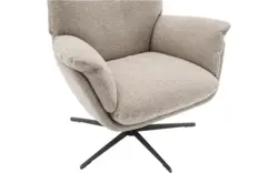 Goossens draaifauteuil finn beige stof - 8261025-goossens-finn-fauteuil-stof-01