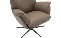 Goossens draaifauteuil finn bruin leer - 8261027-goossens-finn-fauteuil-leer-01